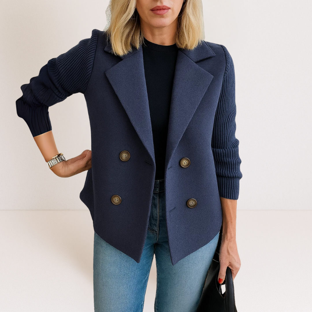 MARTINA - ELEGANTE CHAQUETA CON MANGAS DE PUNTO