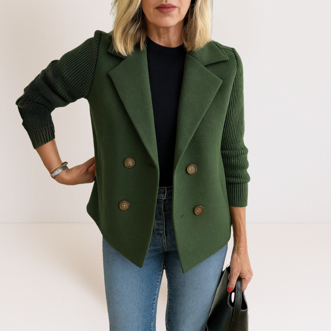 MARTINA - ELEGANTE CHAQUETA CON MANGAS DE PUNTO