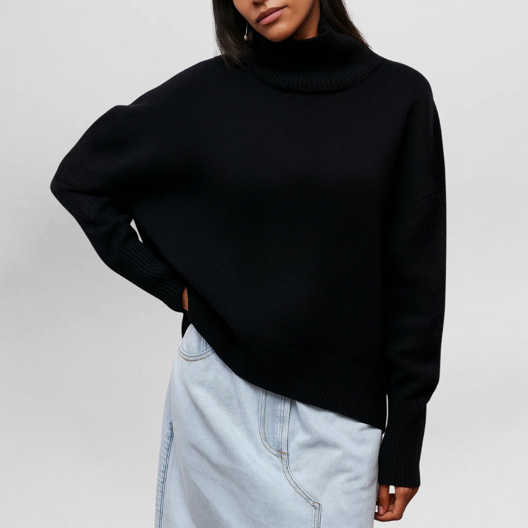 CARLOTA - JERSEY DE CUELLO ALTO ELEGANTE
