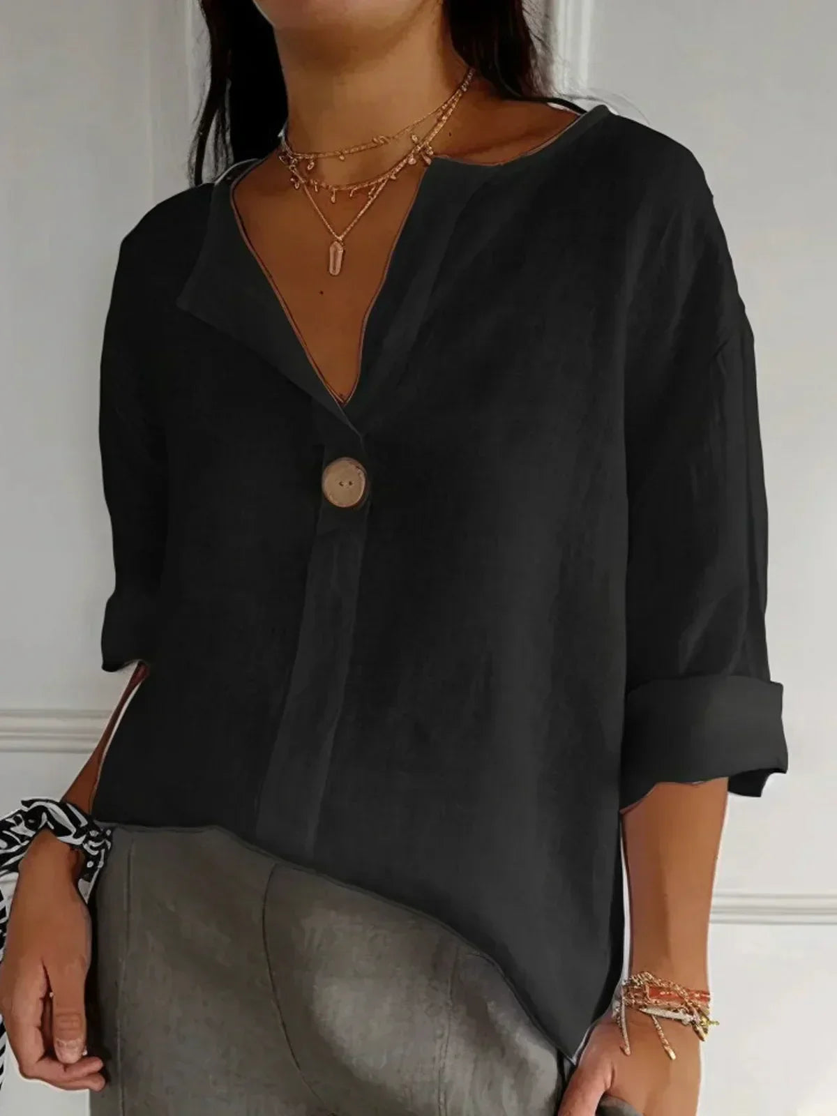 BLUSA CÓMODA Y ELEGANTE PARA MUJER