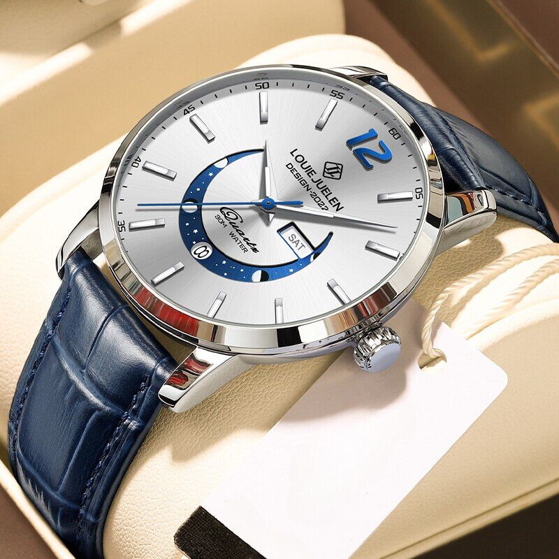 ELEGANTE RELOJ CON FASE LUNAR