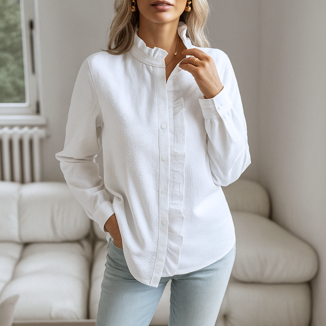 LAURA - LUJOSA BLUSA CON FLECOS