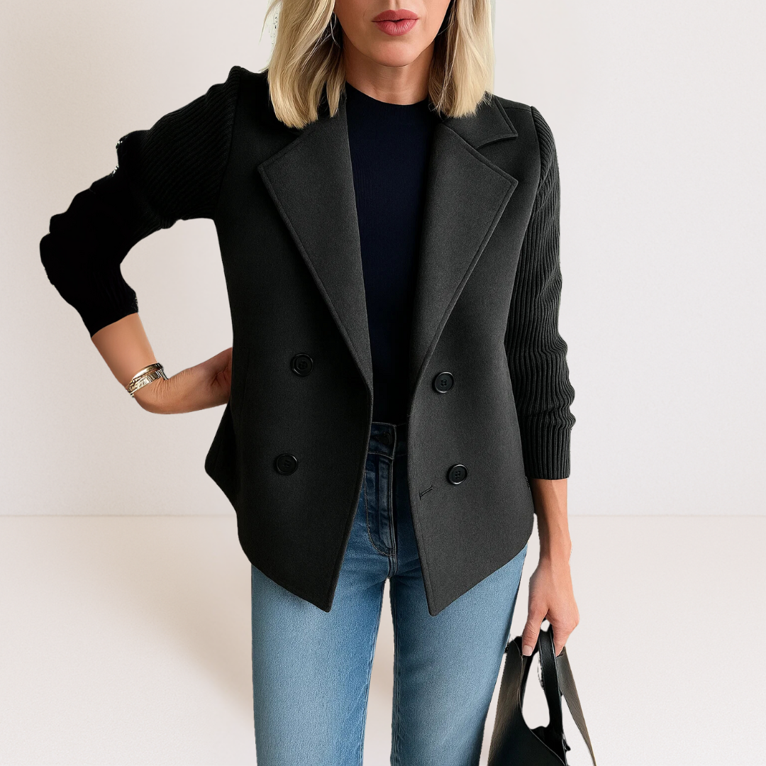MARTINA - ELEGANTE CHAQUETA CON MANGAS DE PUNTO