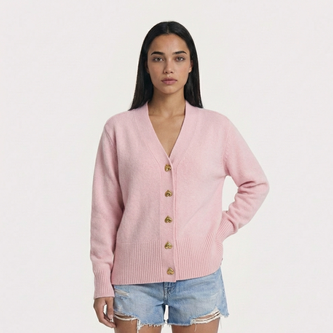 LYDIA - ELEGANTE JERSEY CON BOTONES DE CORAZÓN