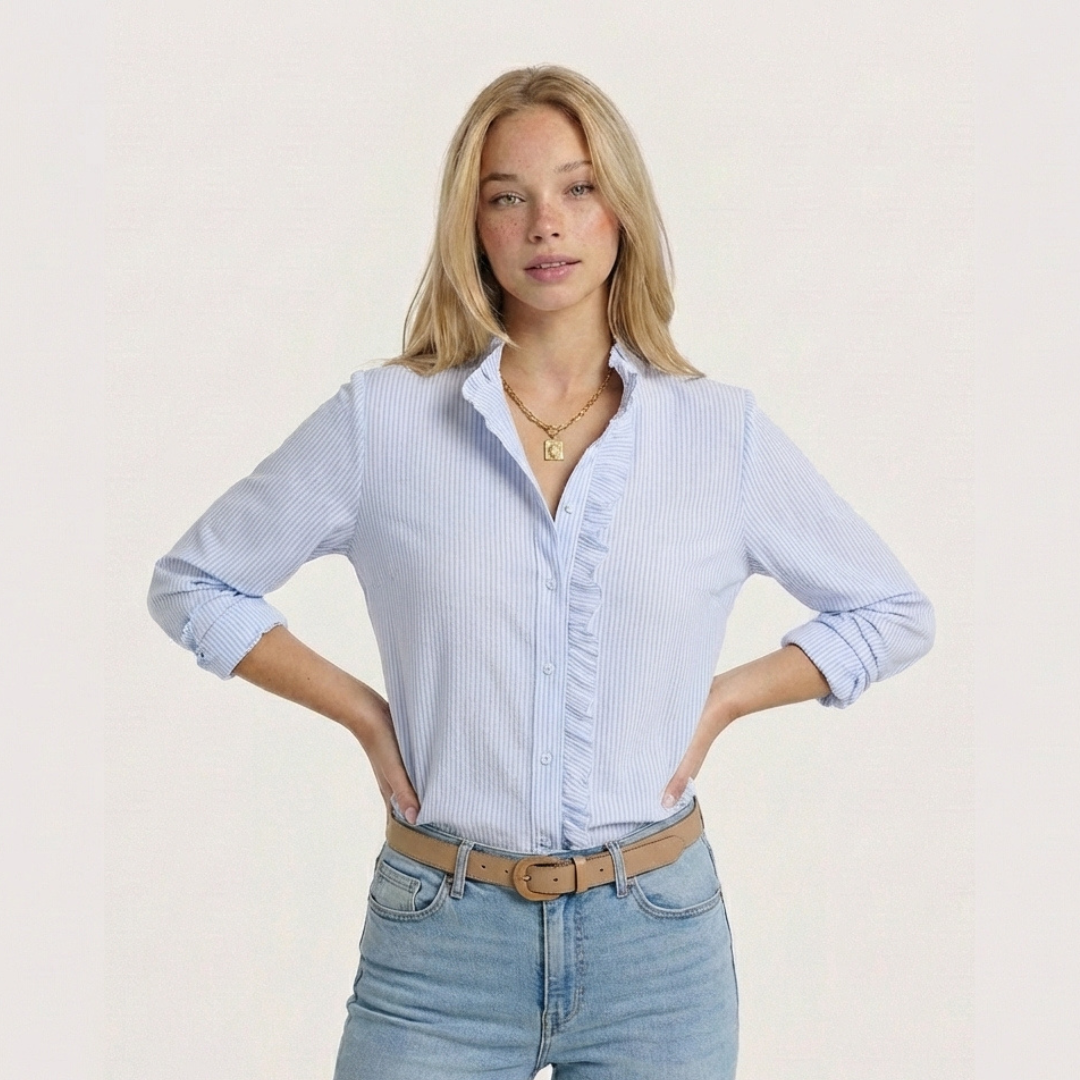 LAURA - LUJOSA BLUSA CON FLECOS