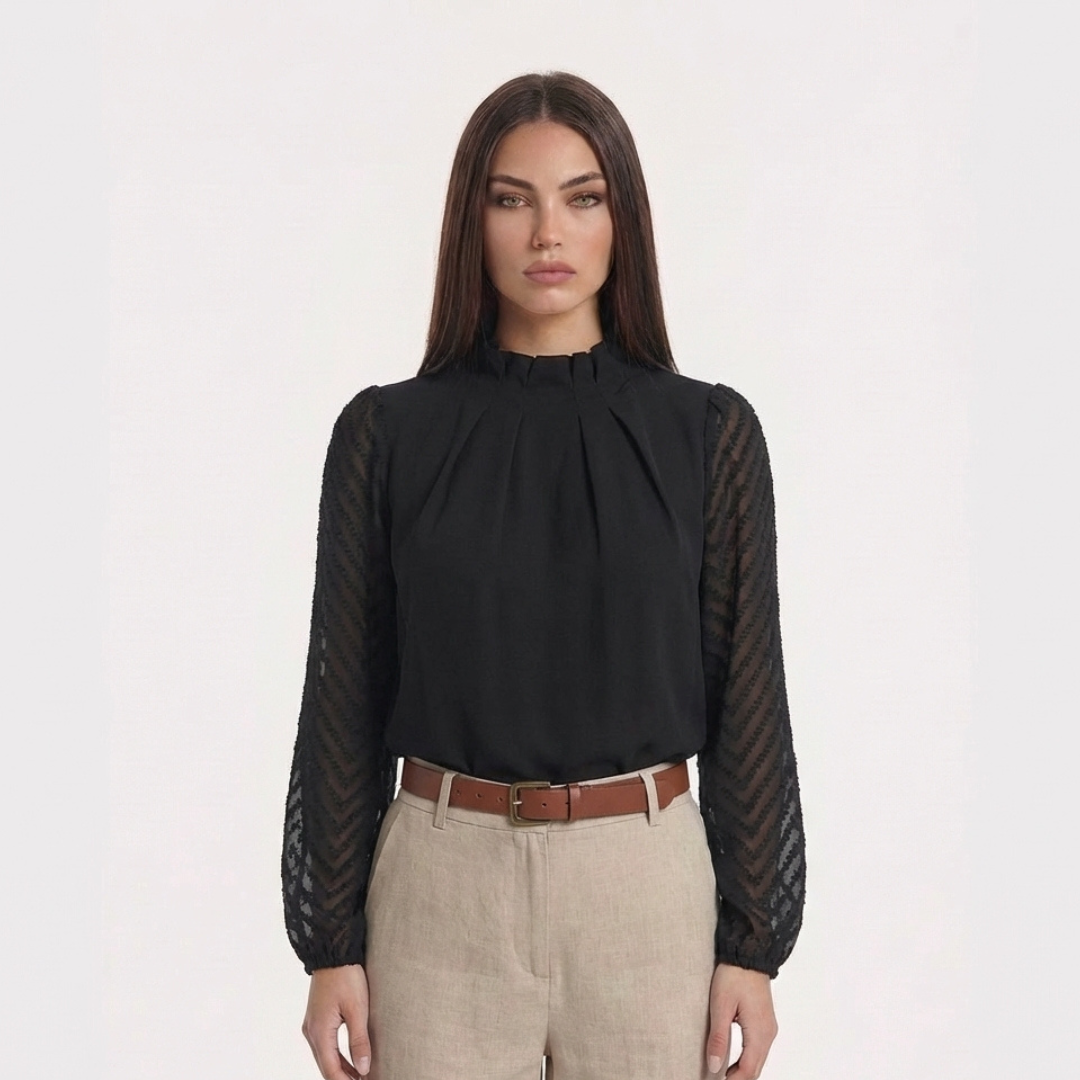 ROSALÍA - ELEGANTE BLUSA CON MANGAS PLISADAS