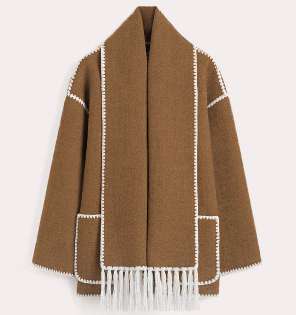 Federica™ – Kuscheliger Mantel aus Wolle und Baumwolle