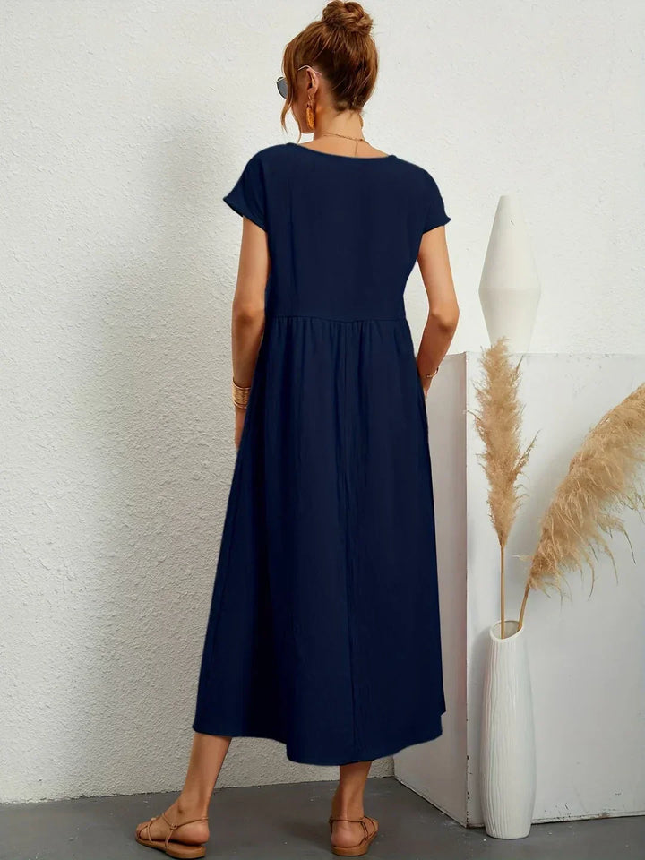 GABRIELA™ — VESTIDO MEDIO FLUIDO DE ELEGANCIA ATEMPORAL