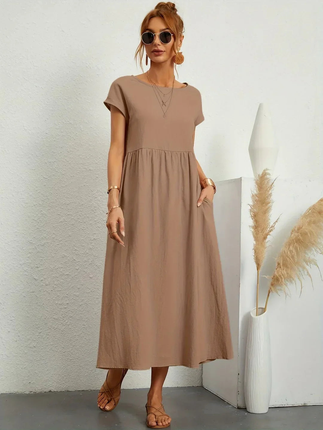 GABRIELA™ — VESTIDO MEDIO FLUIDO DE ELEGANCIA ATEMPORAL