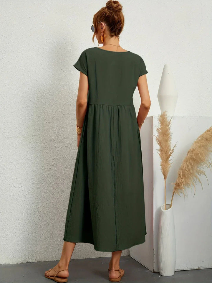 GABRIELA™ — VESTIDO MEDIO FLUIDO DE ELEGANCIA ATEMPORAL