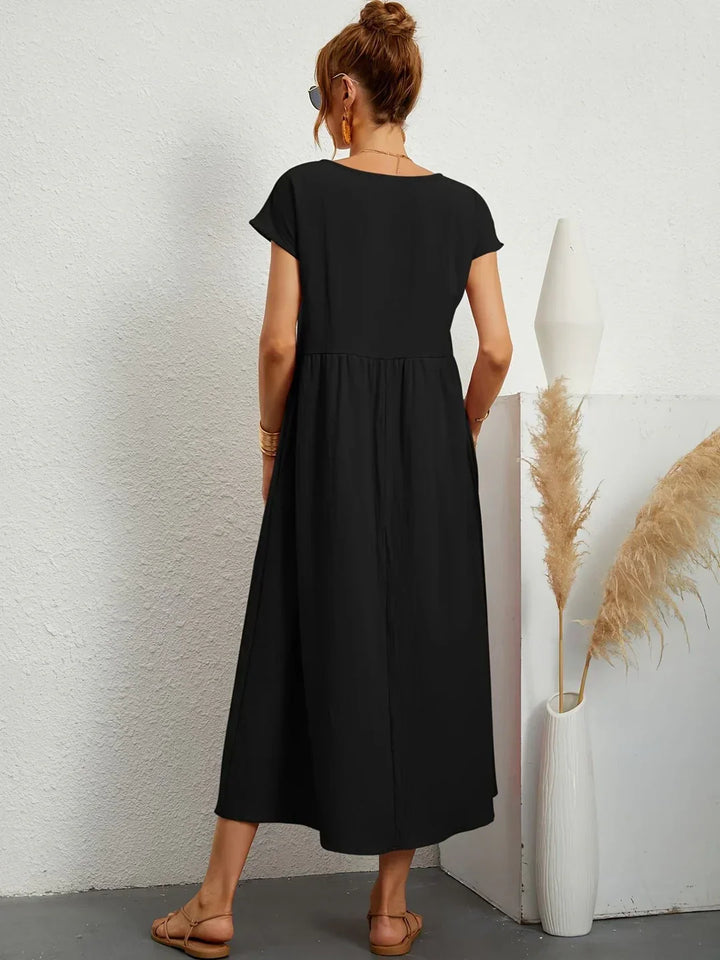 GABRIELA™ — VESTIDO MEDIO FLUIDO DE ELEGANCIA ATEMPORAL