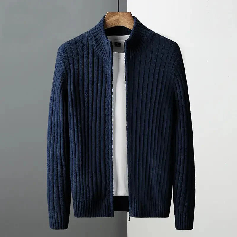 Sainte Couture | Cárdigan clásico de punto con cremallera para hombre