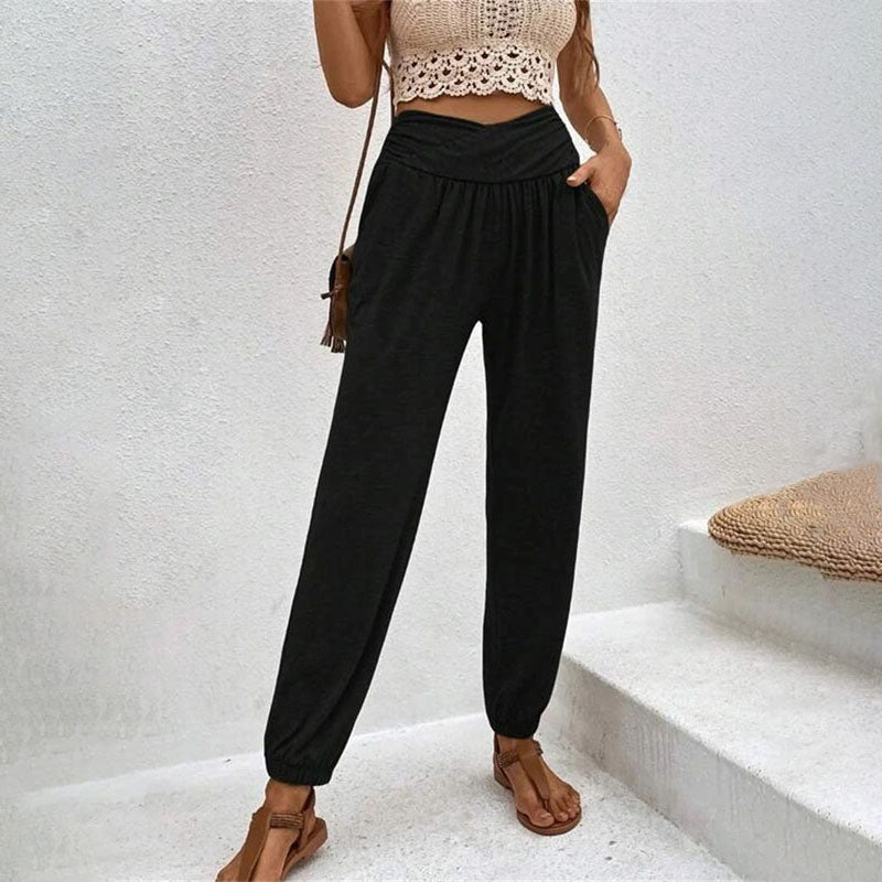 PANTALONES INFORMALES DE COLOR LISO