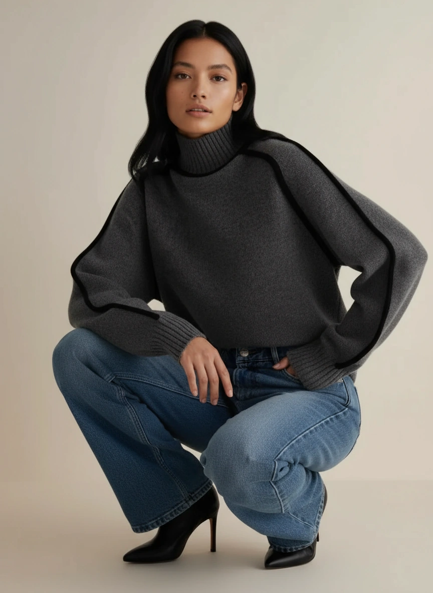 MARÍA - JERSEY DE CUELLO ALTO ESSENTIAL