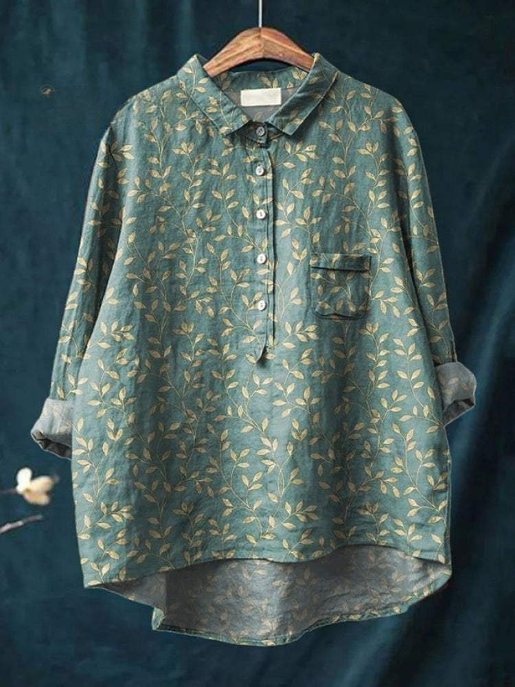 TIZIANA – CAMISA DE LINO ESTAMPADA