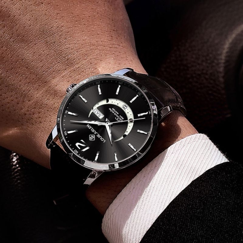 ELEGANTE RELOJ CON FASE LUNAR