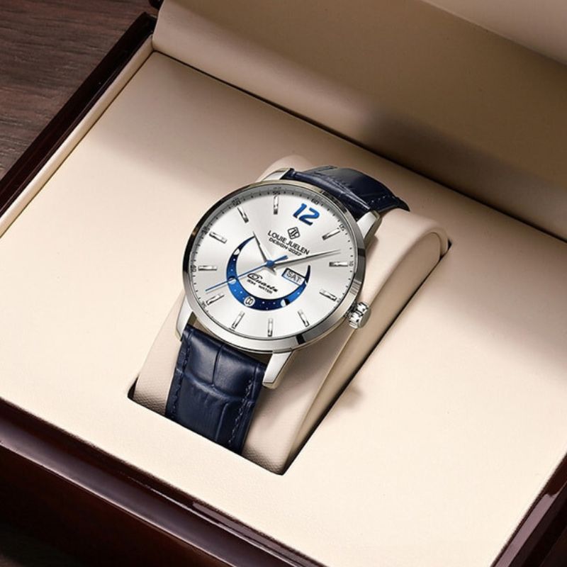 ELEGANTE RELOJ CON FASE LUNAR