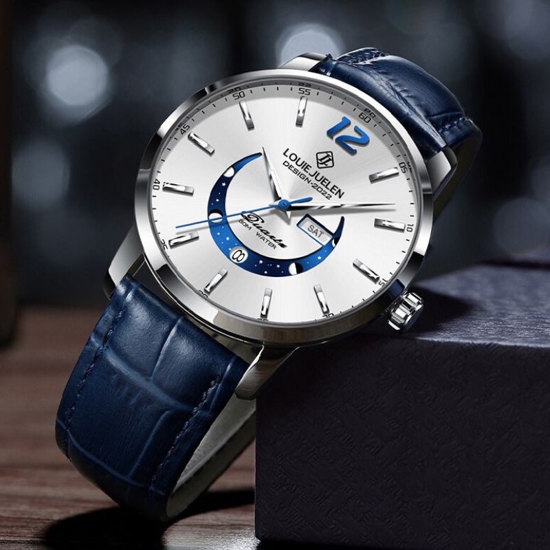ELEGANTE RELOJ CON FASE LUNAR