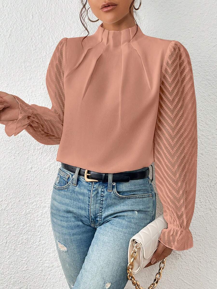 ROSALÍA - ELEGANTE BLUSA CON MANGAS PLISADAS