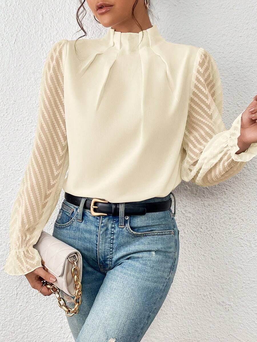 ROSALÍA - ELEGANTE BLUSA CON MANGAS PLISADAS