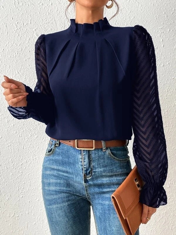 ROSALÍA - ELEGANTE BLUSA CON MANGAS PLISADAS