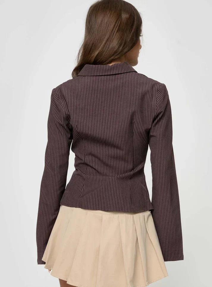 ELENA - BLUSA DE ESTILO RETRO CON CIERRE DE BOTONES