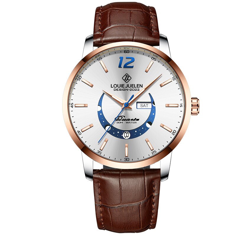 ELEGANTE RELOJ CON FASE LUNAR