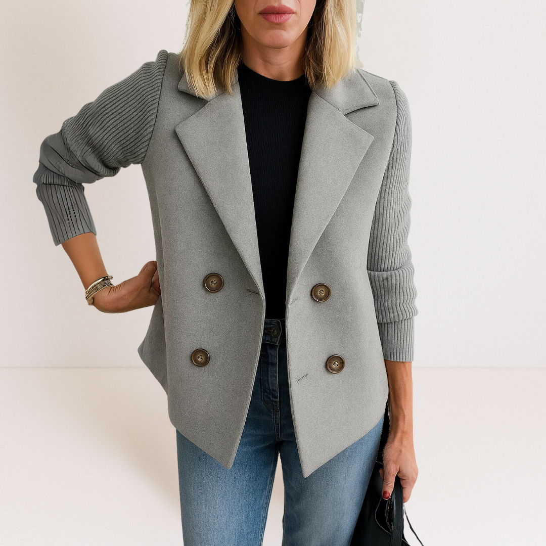 MARTINA - ELEGANTE CHAQUETA CON MANGAS DE PUNTO
