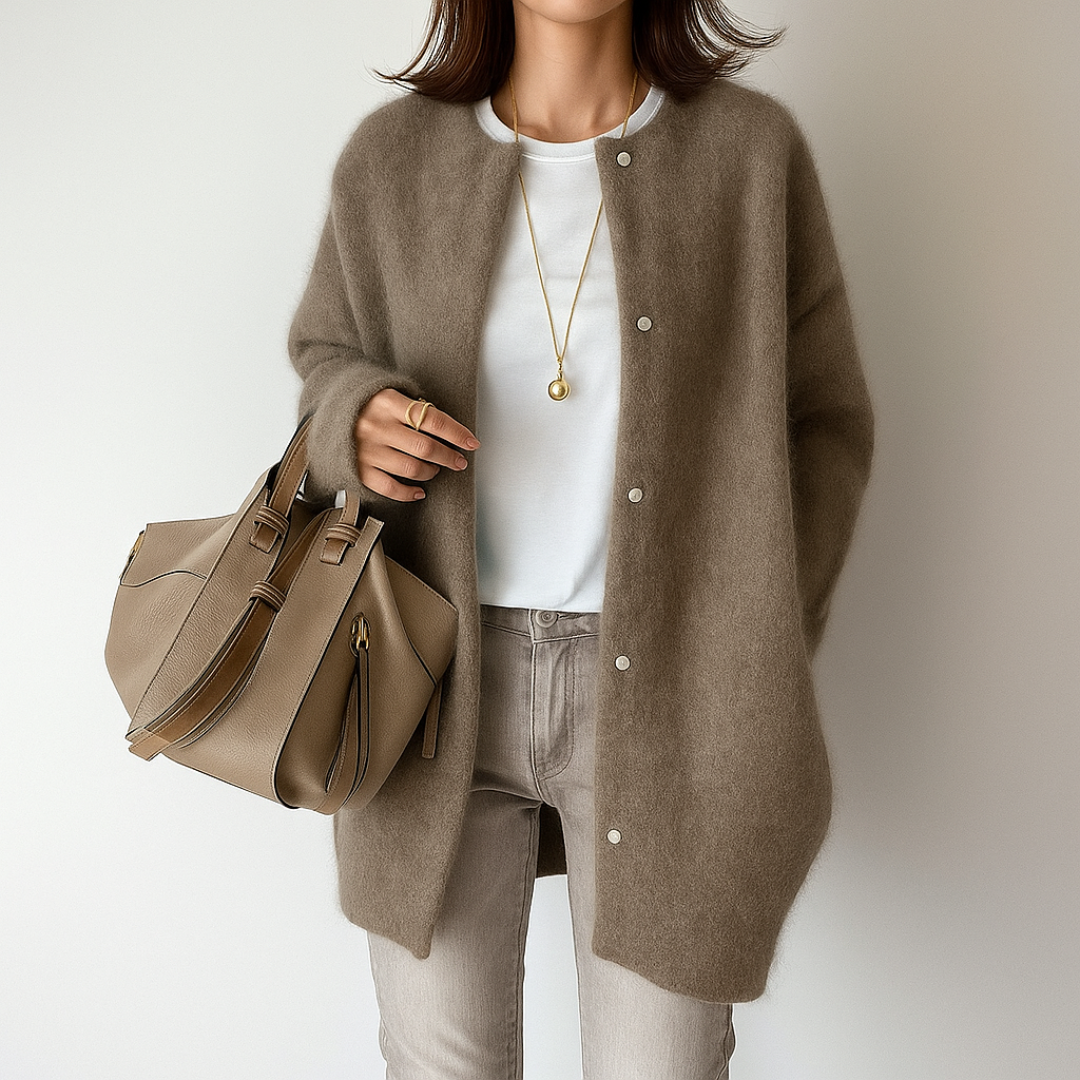 SILVIA - CALIDA CHAQUETA ELEGANTE DE PUNTO