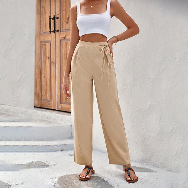 PANTALONES ANCHO INFORMALES LISO