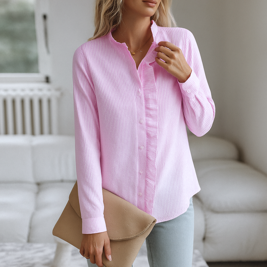 LAURA - LUJOSA BLUSA CON FLECOS