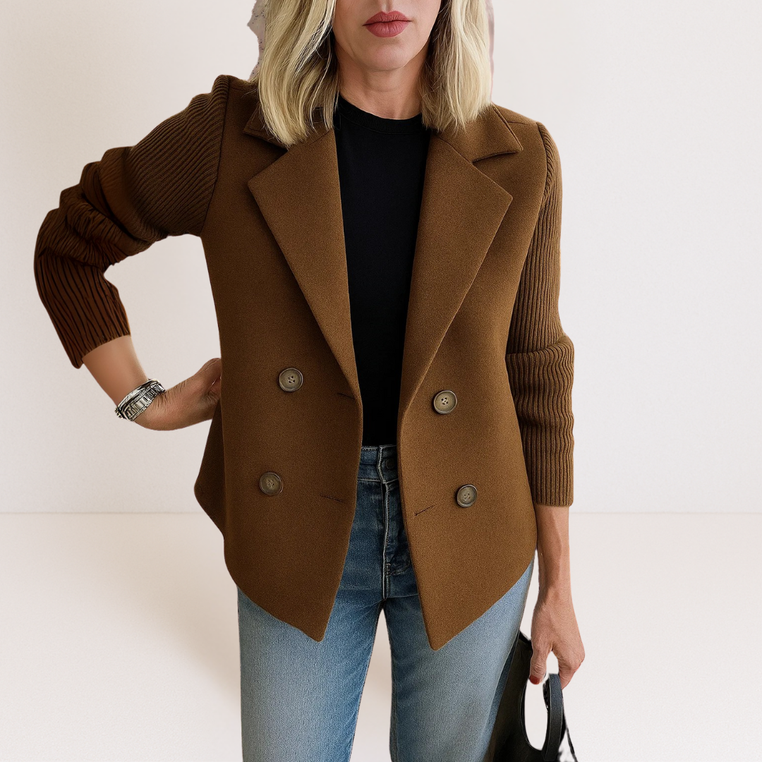 MARTINA - ELEGANTE CHAQUETA CON MANGAS DE PUNTO