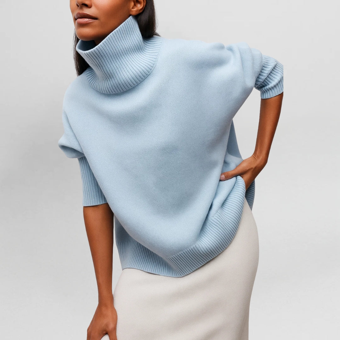 CARLOTA - JERSEY DE CUELLO ALTO ELEGANTE