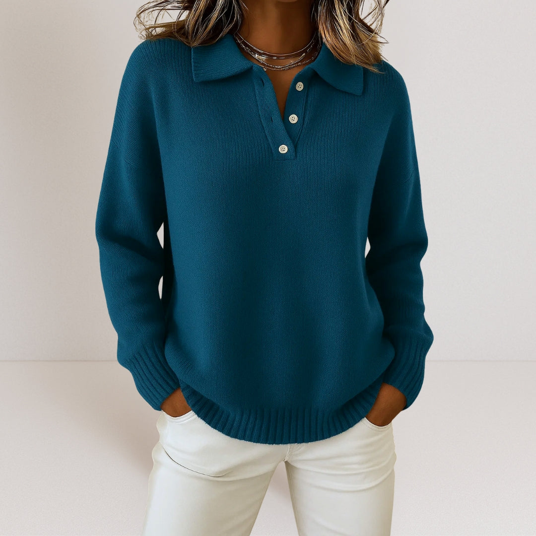 OLIVIA - JERSEY DE PUNTO SUAVE CON CUELLO EN V