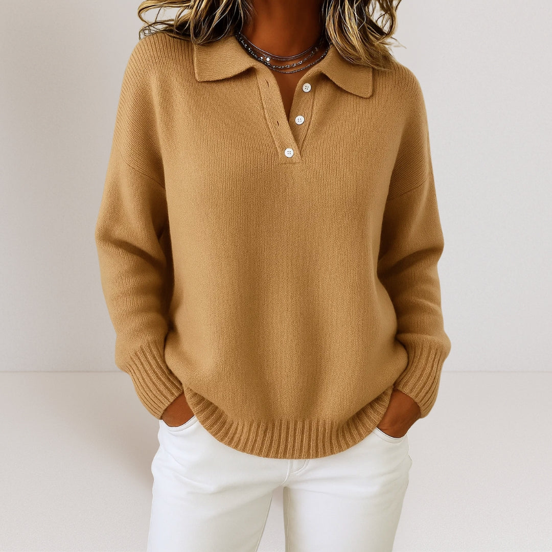 OLIVIA - JERSEY DE PUNTO SUAVE CON CUELLO EN V