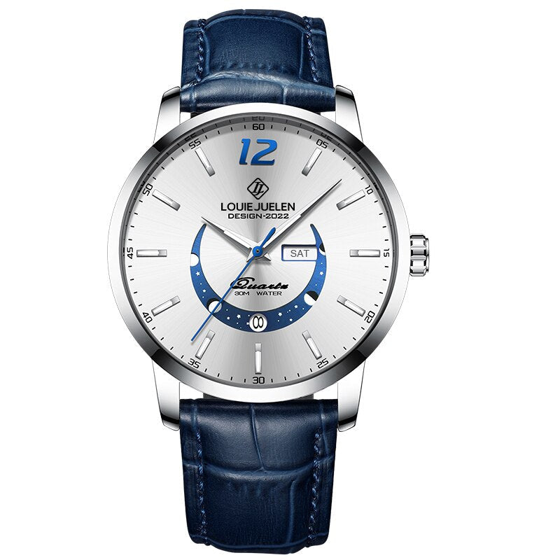 ELEGANTE RELOJ CON FASE LUNAR