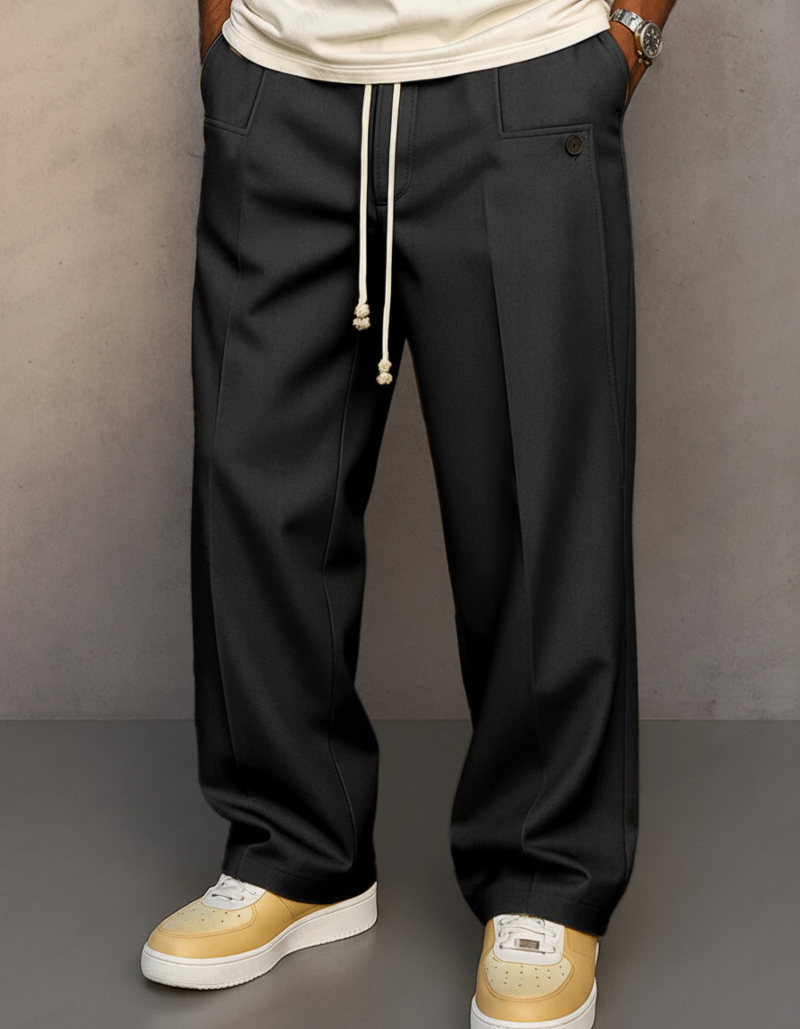 PANTALÓN ELEGANTE CON CORDÓN AJUSTABLE