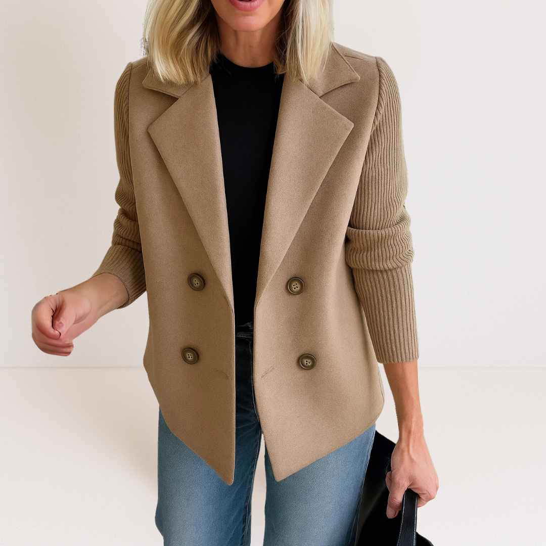 MARTINA - ELEGANTE CHAQUETA CON MANGAS DE PUNTO