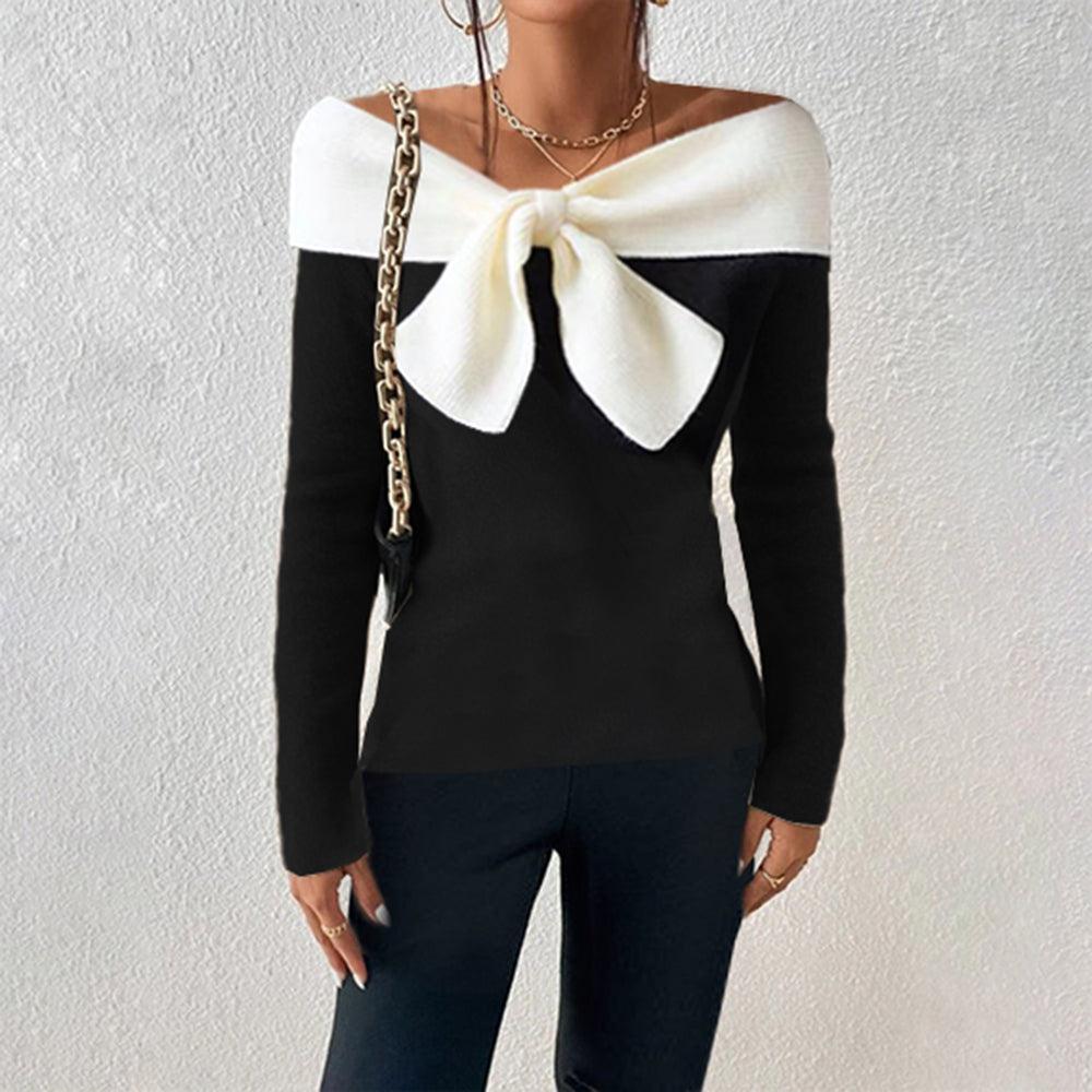 ABRIL - ELEGANTE JERSEY CON CUELLO EN V