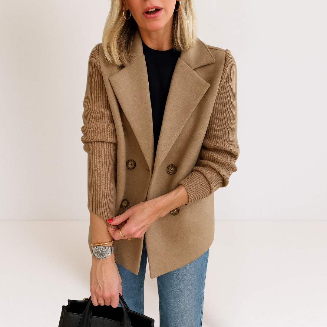 MARTINA - ELEGANTE CHAQUETA CON MANGAS DE PUNTO