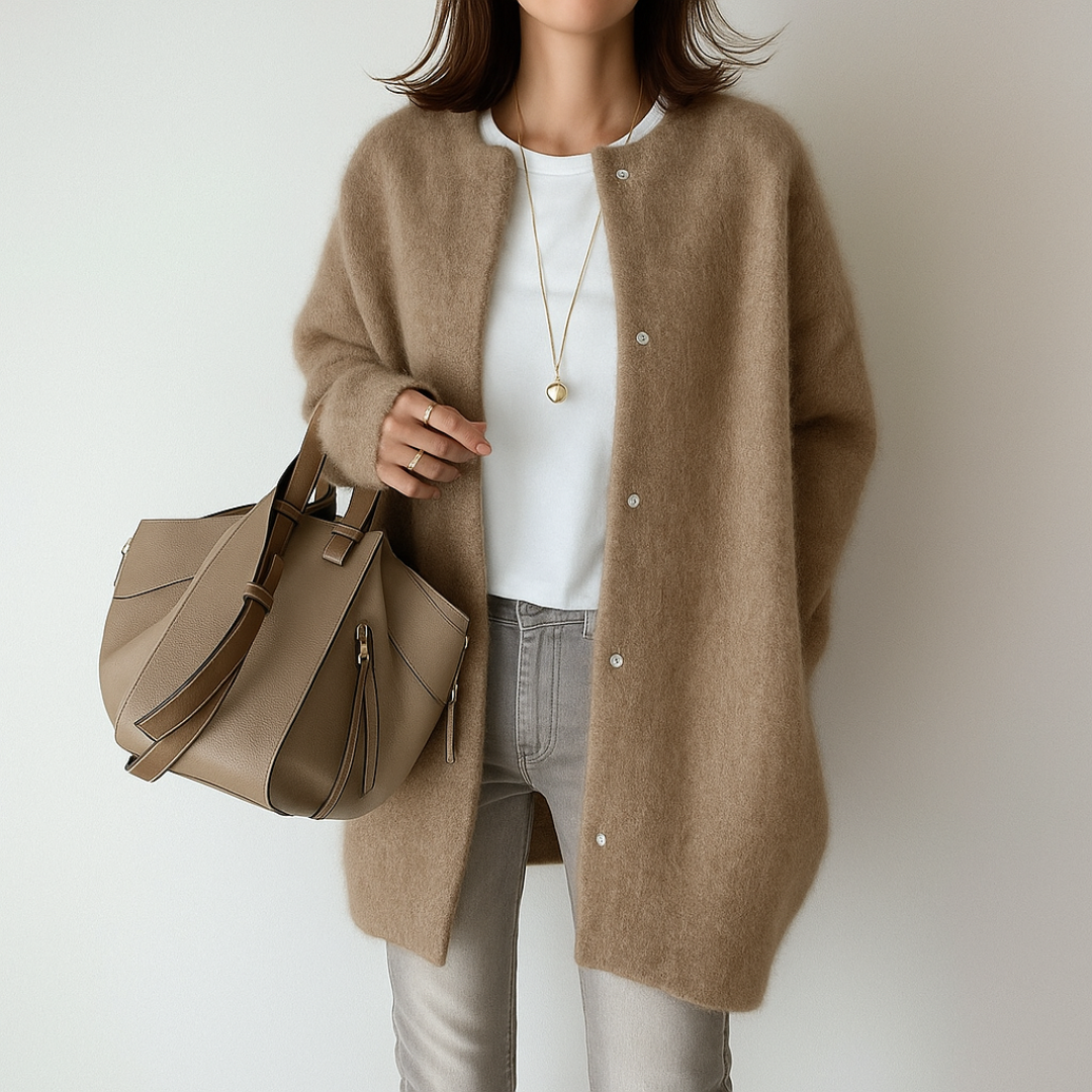 SILVIA - CALIDA CHAQUETA ELEGANTE DE PUNTO