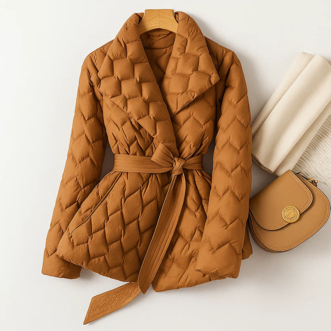 SOFÍA - CHAQUETA DE PULMON CON CINTURON EN LA CINTURA