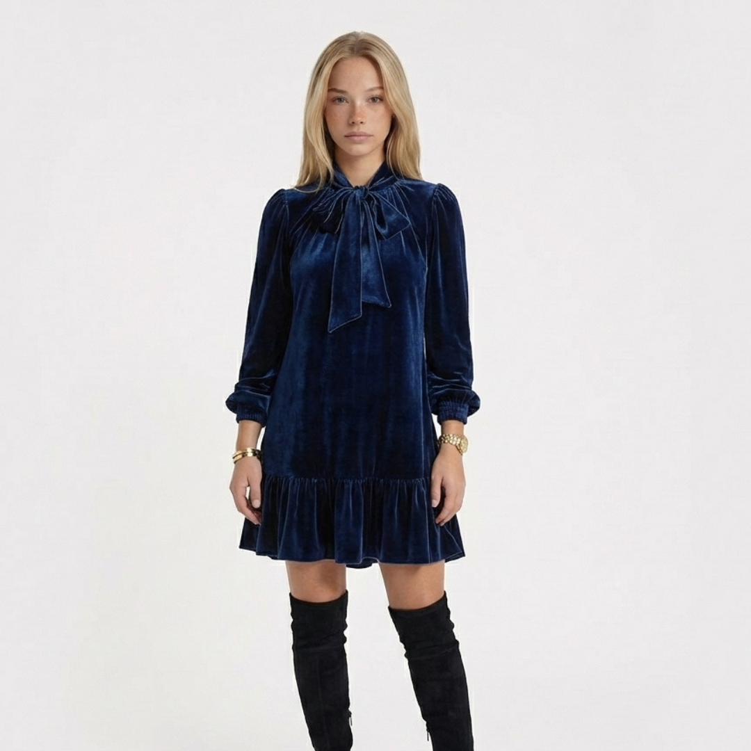 VESTIDO HOLGADO DE TERCIOPELO
