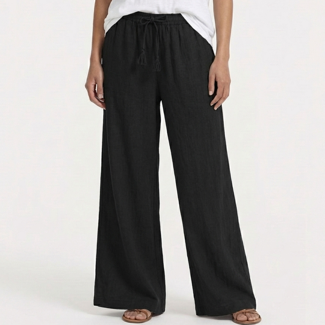 PANTALONES RECTOS DE COLOR LISO