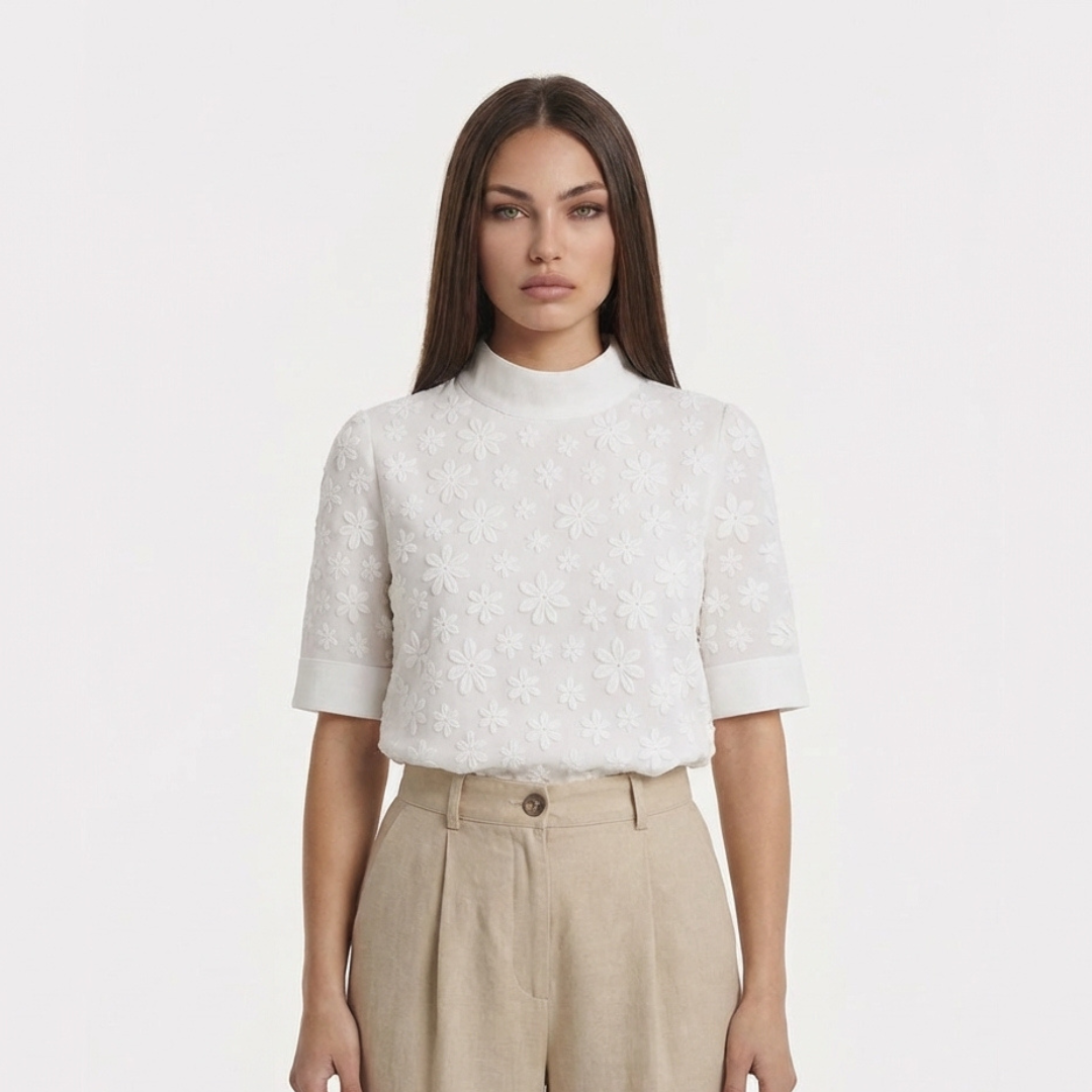 IRENE - ELEGANTE BLUSA CON ESTAMPADO FLORAL