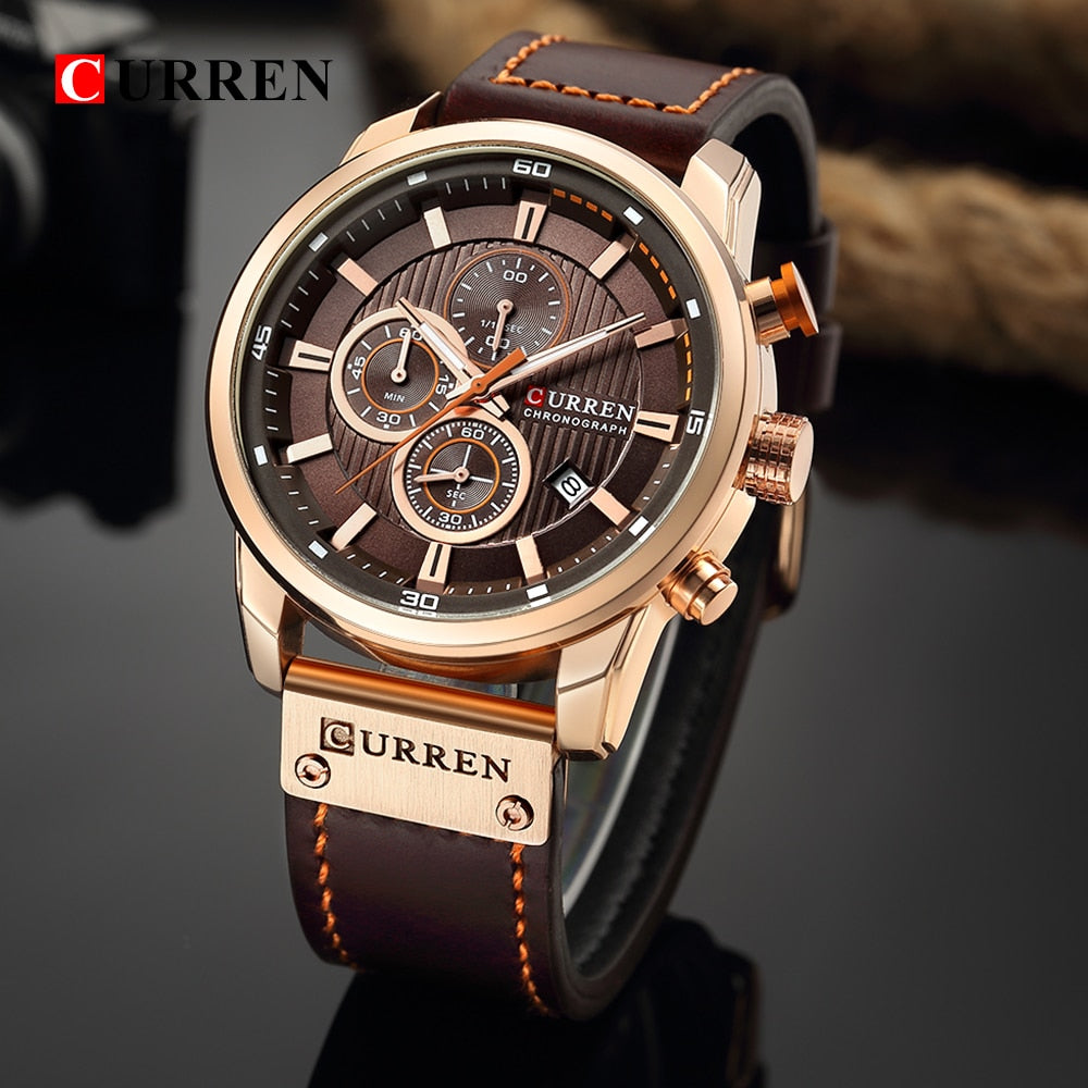 RELOJ DE LUJO CON CORREA DE PIEL