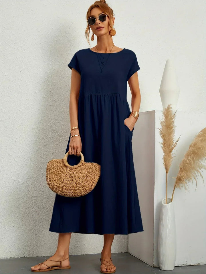 GABRIELA™ — VESTIDO MEDIO FLUIDO DE ELEGANCIA ATEMPORAL