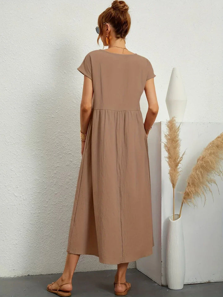 GABRIELA™ — VESTIDO MEDIO FLUIDO DE ELEGANCIA ATEMPORAL