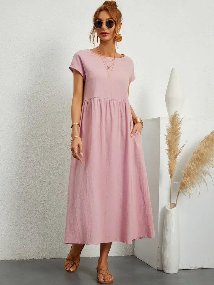 GABRIELA™ — VESTIDO MEDIO FLUIDO DE ELEGANCIA ATEMPORAL