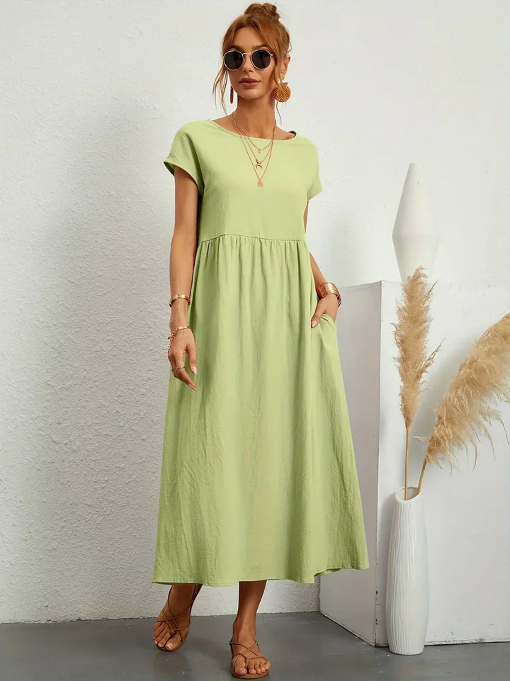 GABRIELA™ — VESTIDO MEDIO FLUIDO DE ELEGANCIA ATEMPORAL